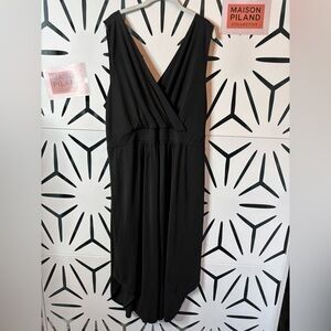 Black Tape Faux Wrap Maxi Dress – Size 2X